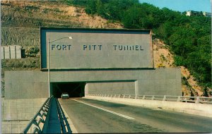 Vtg Approach to Fort Pitt Tunnel Pittsburgh Pennsylvania PA Unused Postcard