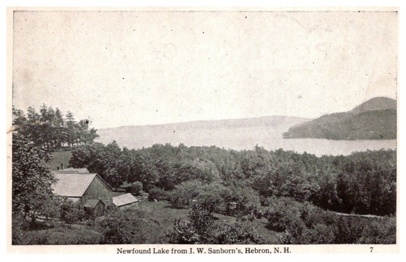 New Hampshire Hebron  Newfound Lake  from J.W. Sanborn's