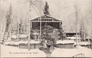 The Acklin Farm in Winter Yukon YT People c1908 #116 Zaccarelli's Postcard H44