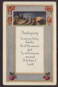 Thanksgiving,Scene Postcard