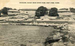 Postcard Early View of Pavilion at Rocky Neck State Park, East Lyme, CT.  L9