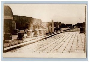 c1920's Pompeii Italy, Temple Of Jupiter RPPC Photo Unposted Vintage Postcard 