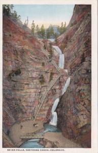 Colorado Colorado Springs Seven Falls Cheyenne Canon Curteich