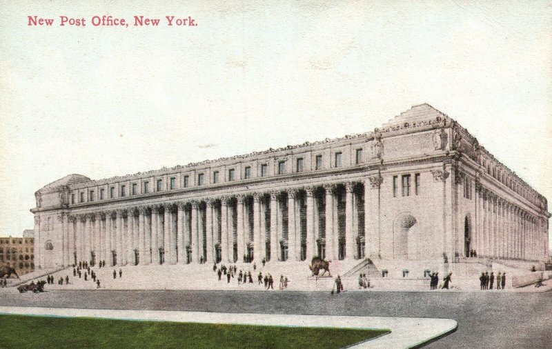 Vintage Postcard New Post Office Building Historical Landmark New York City NY