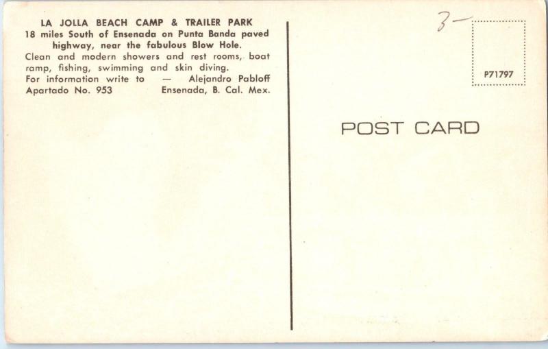 La Jolla Beach Camp and Trailer Park, Punta Banda Highway, California z6