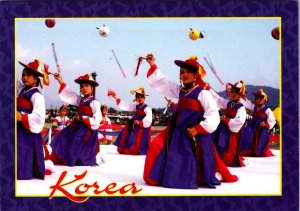 2~4X6 Postcards  Korea  KOREAN SWORD DANCE~Geommu & FAN DANCE  Women Dancers