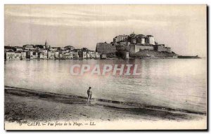 Corsica - Upper Corsica - Corsica - Calvi - View from the Beach - Old Postcard