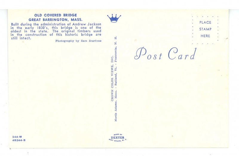 MA - Great Barrington. Old Covered Bridge