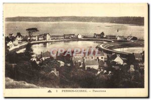 Old Postcard Perros Guirec Panorama