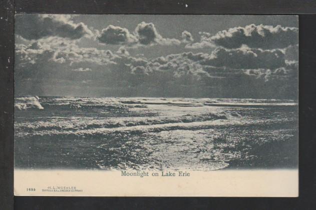 Moonlight on Lake Erie Postcard 