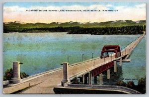 Lake Washington Floating Bridge - Seattle - Postcard