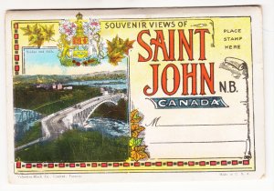 P3280 vintage postcard book 20 views foldout saint john new brunswick, canada