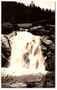 RPPC Sanborn Postcard S-1305 Helen Hunt Falls Cheyenne Canon Colorado Springs CO