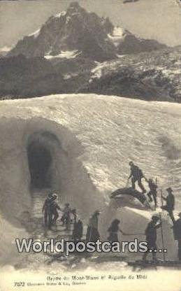 Grotte du Mont Blanc Aigulle du Midi, France, Carte, 1912 