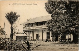 PC CPA GABON, LIBREVILLE, FACTORERIE THOMAS, Vintage Postcard (b21801)