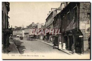 Old Postcard Dol La Grande Rue and the Basin