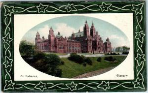 GLASGOW, SCOTLAND,  ART GALLERIES    c1910s  Postcard