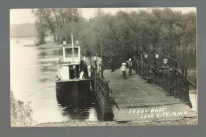 Lake City MINNESOTA RP1910 FERRY Steamboat MISSISSIPPI RIVER nr Red Wing Wabasha