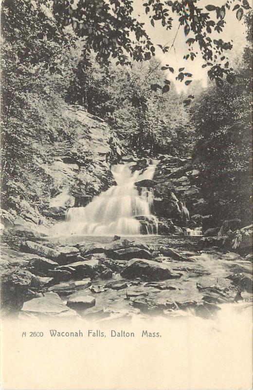 c1905 Rotograph Postcard; Waconah Falls, Dalton MA Berkshire County unposted