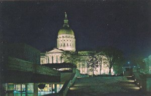 Georgia Atlanta State Capitol Building At Night