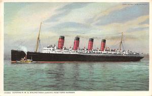 R.M.S. Mauretania Ocean Liner Ship Cunard Line Ship Steamer Unused 