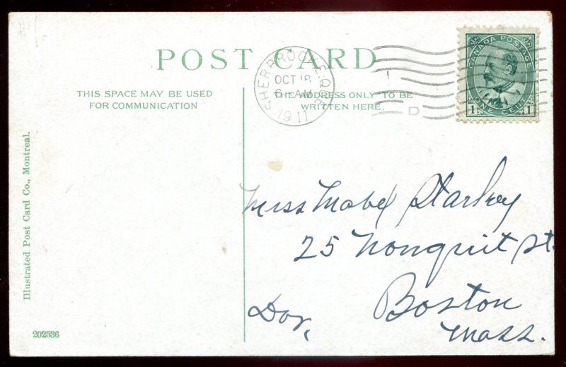 h2024 - SHERBROOKE Quebec Postcard 1911 King Street East. Stores