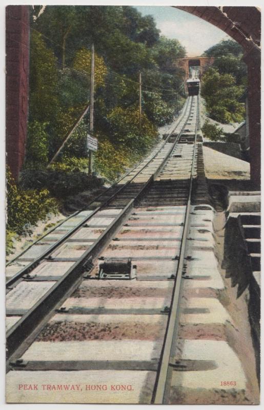 Hong Kong (China) Peak Tramway ca. 1910