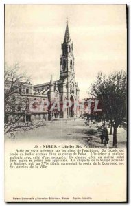 Postcard Old Nimes Church St. Perpetua