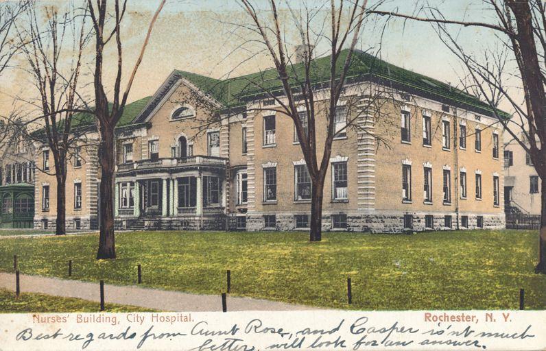 Rochester, New York - Nurses Building at City Hospital - pm 1908 - UDB