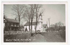 Baptist Church Portland Pennsylvania RPPC real photo postcard 