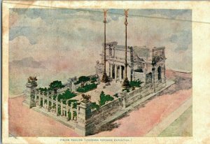 Aerial View Postcard Italian Pavilion (Louisiana Purchase Exposition)