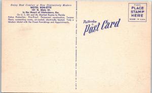 STATESBORO, GA  Georgia   MOTEL  BON-ETTE    c1940s  Linen  Roadside  Postcard