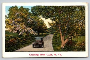 1934  Greetings From  Cass  West Virginia    Postcard