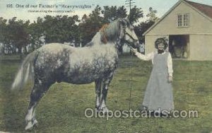 One of Our Farmers Heavyweights Horse 1912 light wear, postal used 1912