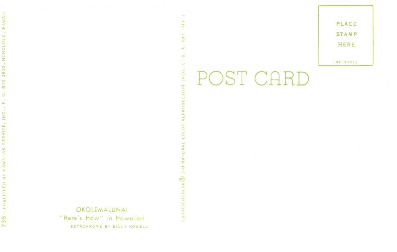 US    PC4348 OKOLEMALUNAI HERE'S HOW IN HAWAIIAN