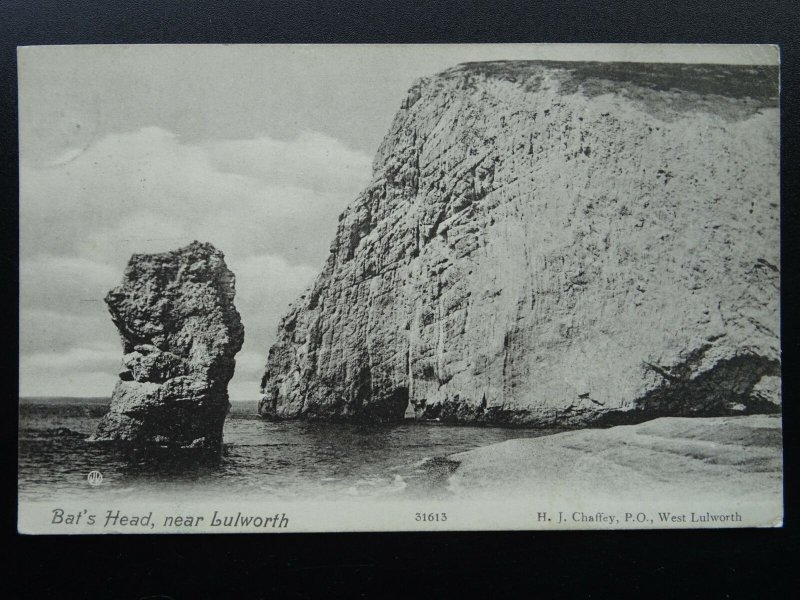 Dorset LULWORTH Bats Head c1909 Postcard by H.J. Chaffey of Lulworth Post Office