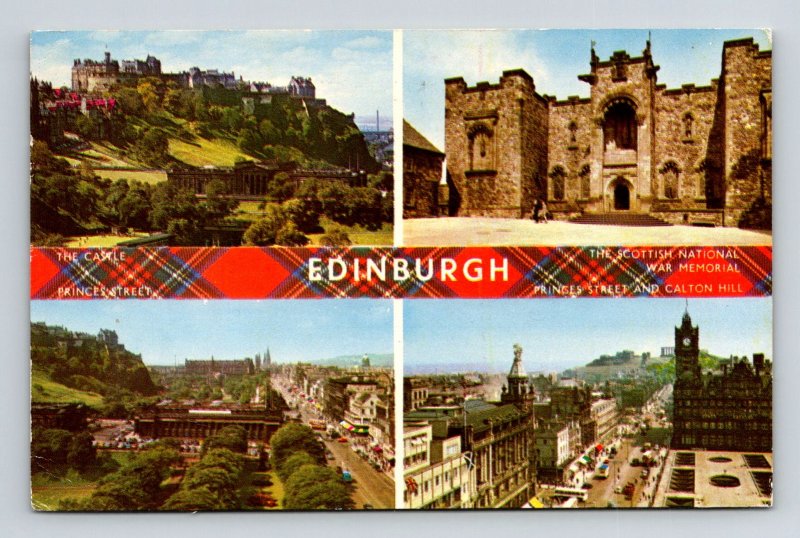 Edinburgh Castle Princes Street Scottish National War Memorial Calton Postcard