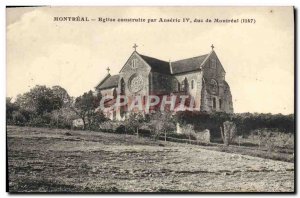 Postcard Old Montreal church Built By Anseric IV Duke of Montreal