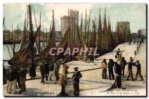 La Rochelle Old Postcard The harbor and docks (boats)