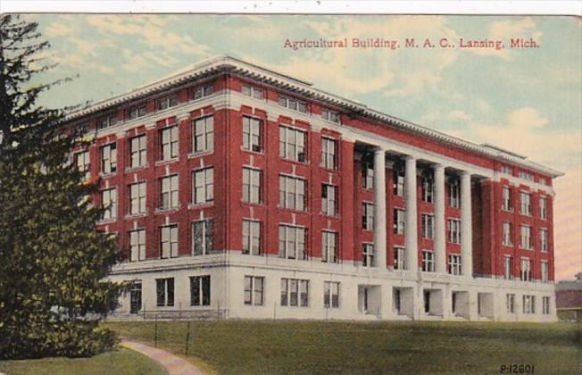 Michigan Lansing Agricultural Building Michigan Agricultural College 1913