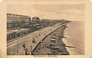 HERNE BAY KENT ENGLAND~THE PARADE WEST~1912 VALENTINE SERIES PHOTO POSTCARD