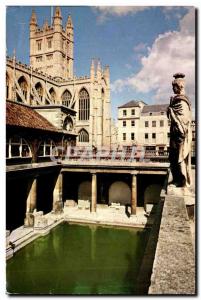 Postcard Old Bath Abbey and the Great Roman Both Avon