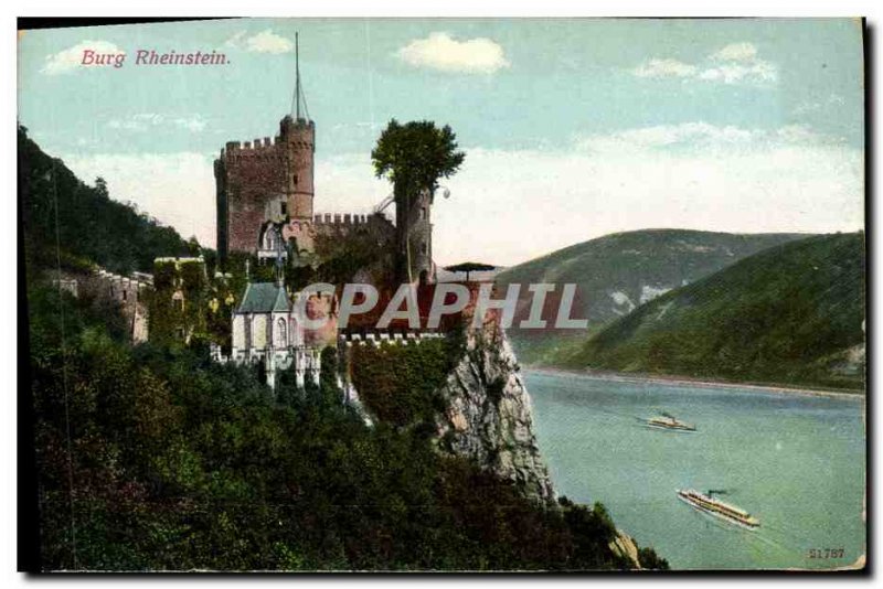 Postcard Old Burg Rheinstein