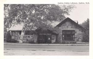 DUBLIN NEW HAMPSHIRE STONE LIBRARY~MERRIMACK PUBL POSTCARD 1950s