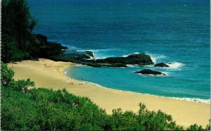 Lumahai Beach Kauai Movie Set South Pacific Vintage 1960s Postcard