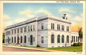 Postcard BUILDING SCENE Oshkosh Wisconsin WI AL7112