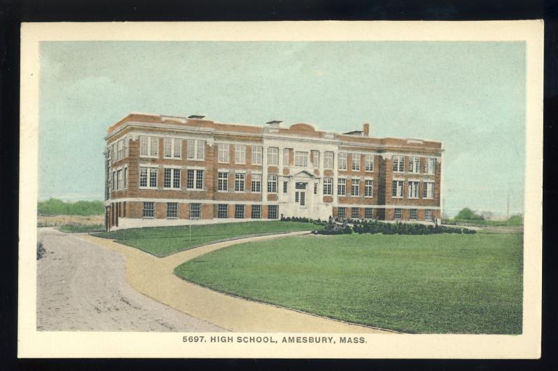 Amesbury, Massachusetts/MA/Mass Postcard, High School, #2