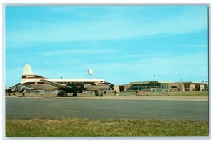 c1950's Meridian Mississippi MS, Delta Airplane Airport Water Tower Postcard