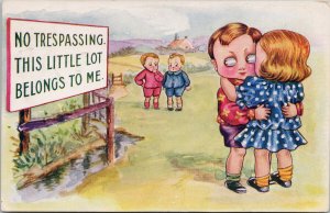 Boy Girl Love Comic 'This Little Lot Belongs To Me' Bamforth Postcard F61