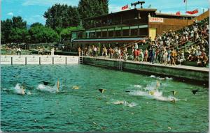 Ogopogo Pool Kelowna BC Swimming Regatta CHBC TV Unused Vintage Postcard D72